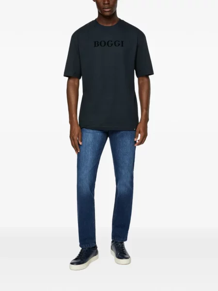 Tricou Boggi Milano cu imagine albastru