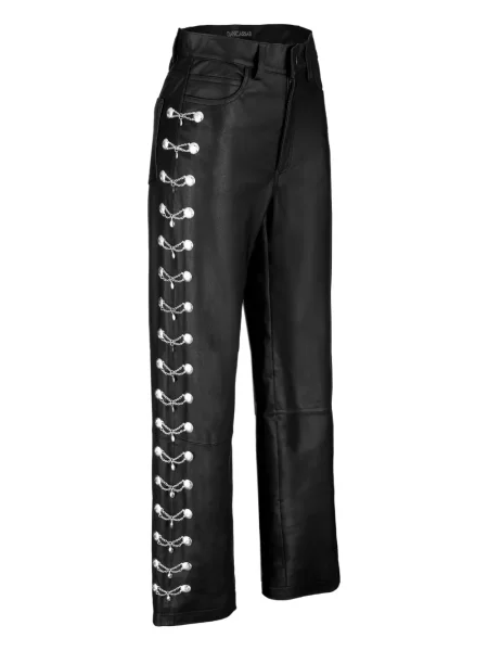 Pantaloni Dancassab din piele negru