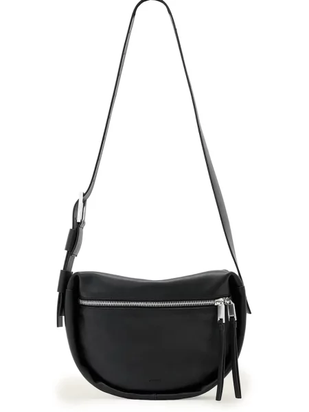 AllSaints geantă pentru femei din piele negru