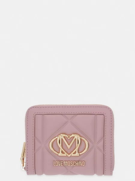 Love Moschino portfel z imitacji skóry różowy