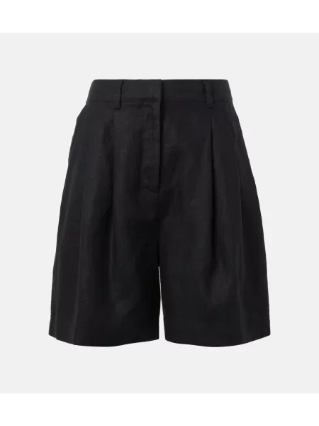 Lniane szorty Posse czarne