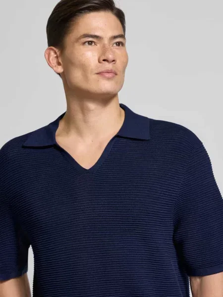 Koszulka polo o kroju regular fit z dekoltem w serek Ck Calvin Klein