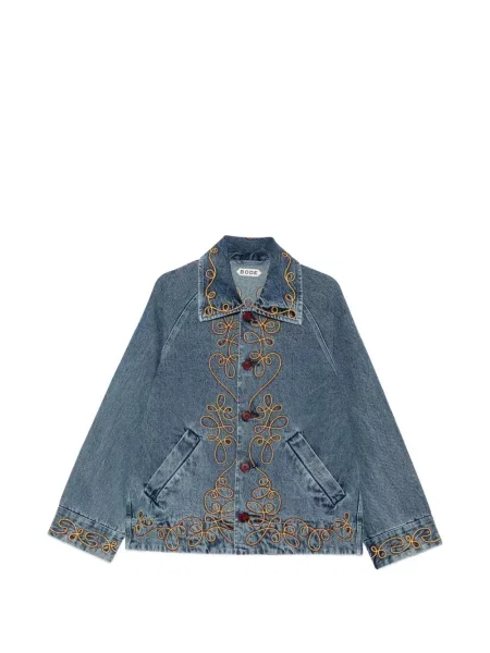 Geacă de blugi Bode cu broderie albastru