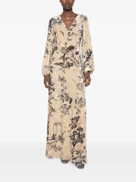 Rochie maxi Etro cu model floral cu imagine