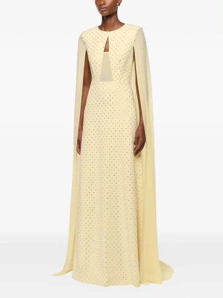 Rochie maxi Roland Mouret de costum galben