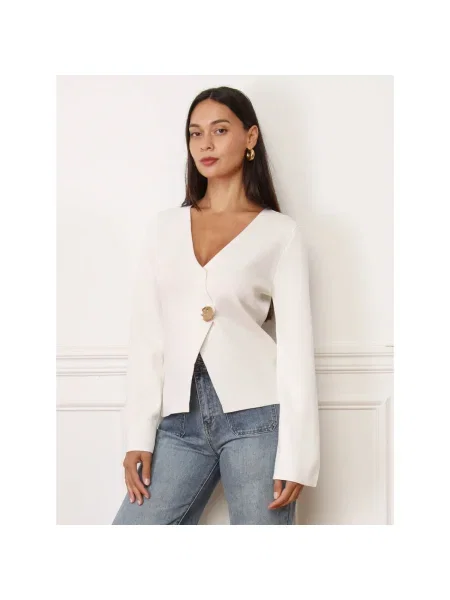 Pulover La Modeuse alb