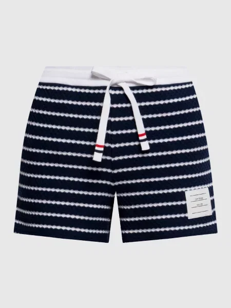 Шорты Thom Browne в полоску синие