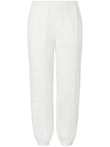 Pantaloni Tory Burch alb
