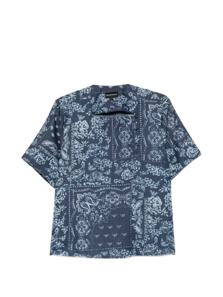 Bluză Emporio Armani cu model floral cu imagine albastru