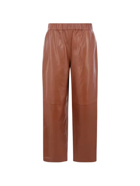 Pantaloni Dusan din piele maro