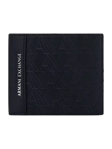 Portfel Armani Exchange skórzany czarny