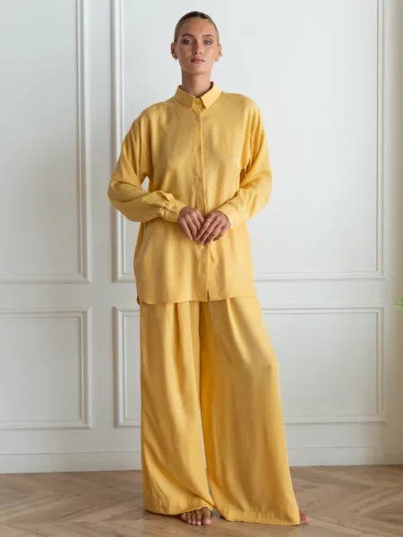 Піжама FORLY бавовна/шовк жовтий