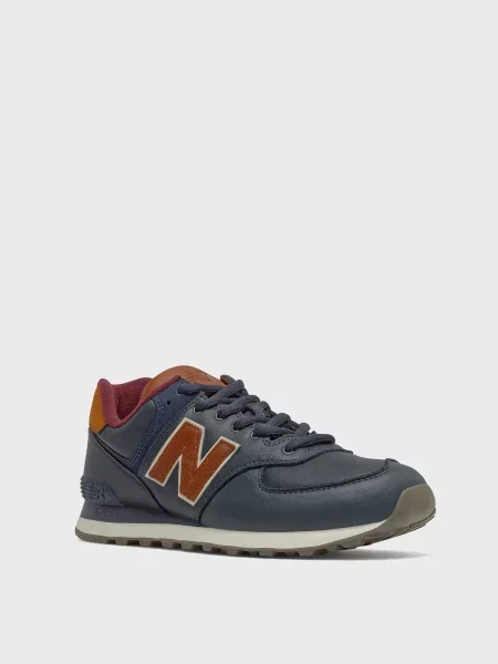 Кожаные кроссовки New Balance 574 синие