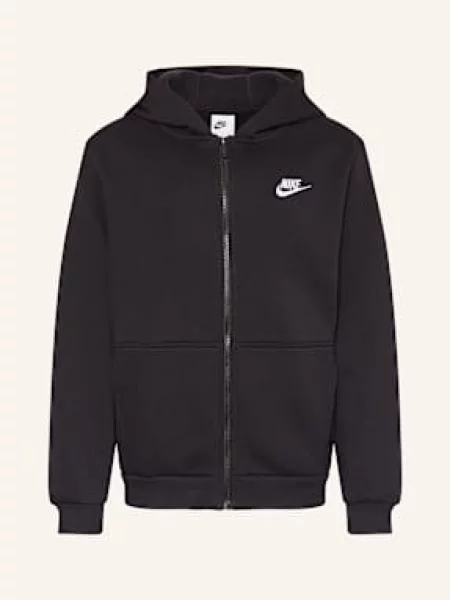 Nike Mikinová Bunda černá bílá