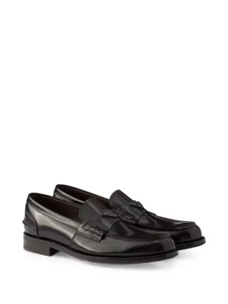Pantofi loafer Prada din piele maro