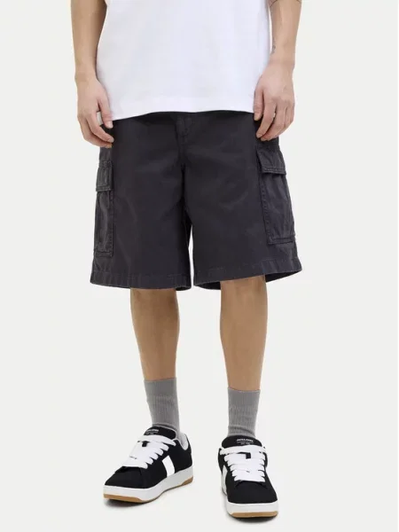Σορτς υφασμάτινο Jack&Jones μαύρο