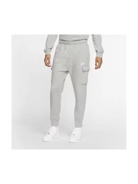Fleecová fleecová mikina Nike sivá