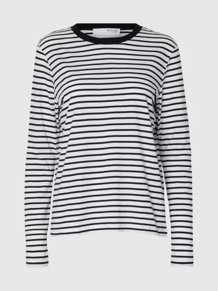 SELECTED Tricou negru alb