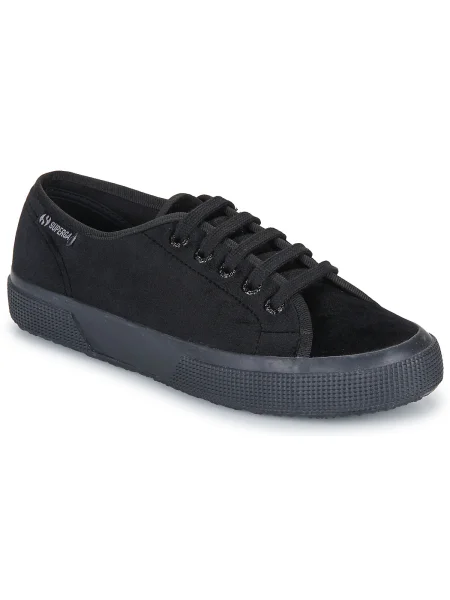 Pantofi Superga de catifea negru