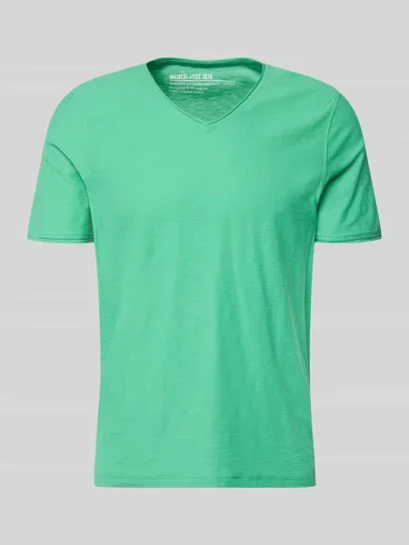 T-shirt z dekoltem w serek w kroju regular fit Mcneal zielona
