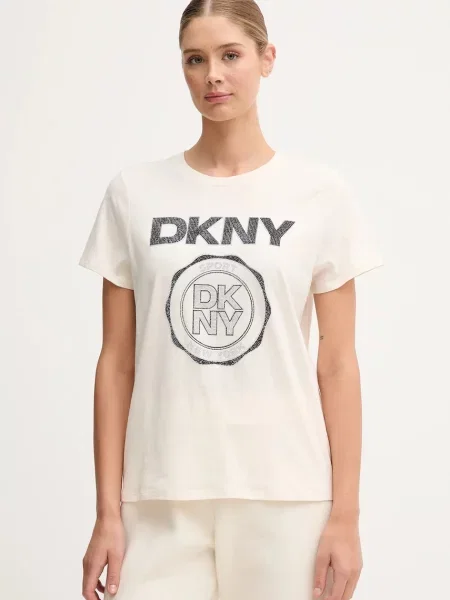 DKNY tričko béžové