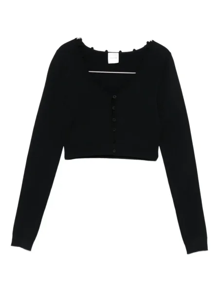 Cardigan Nanushka cu volane negru