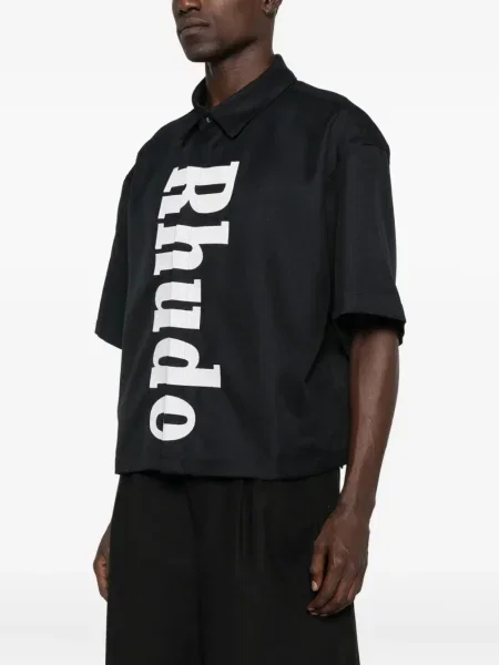 Cămașă Rhude cu imagine negru