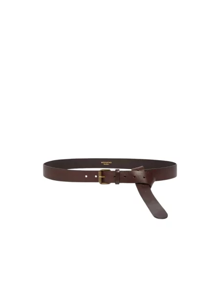 Pasek Weekend Max Mara skórzany brązowy