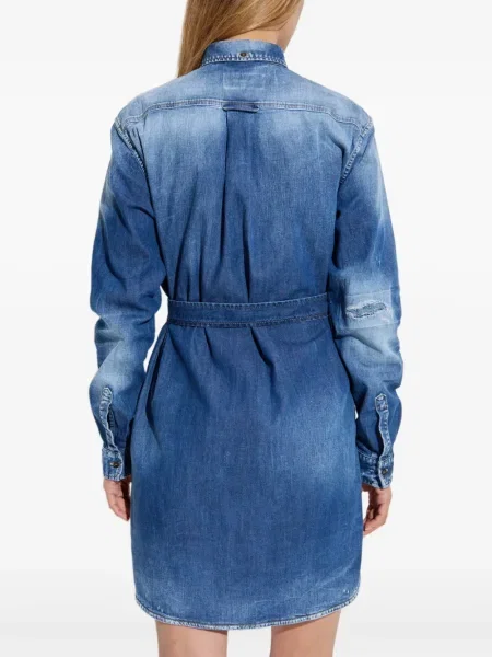 Rochie din denim Dsquared2 de costum albastru