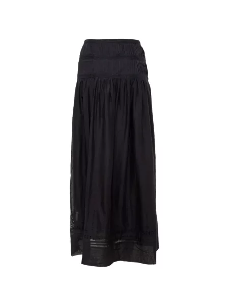Fustă midi Marant Etoile cu broderie negru