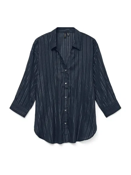 VERO MODA Bluză VMOLLA bleumarin alb