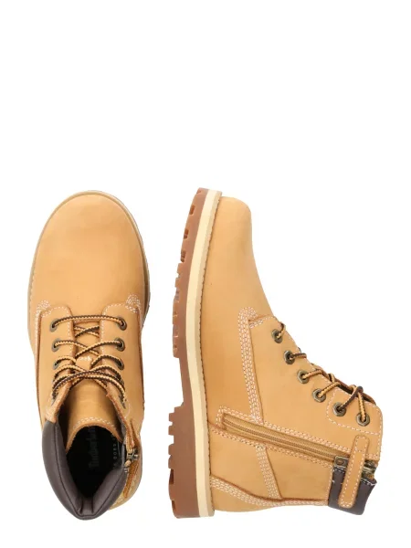 TIMBERLAND Cizme Courma Kid caramel / gri închis maro