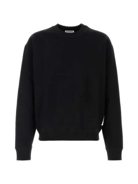 Hanorac crewneck Jil Sander cu decolteu rotund negru