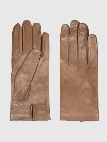 Шкіряні рукавички Babe Pay Pls коричневі