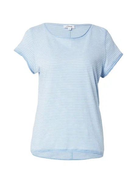 S.Oliver Tricou albastru deschis alb