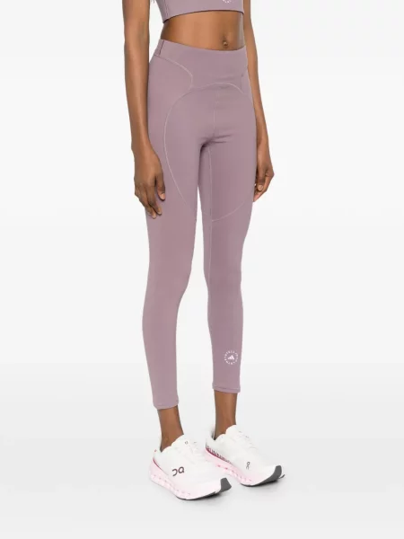 Běžecké stahovací šňůrka legíny Adidas s autogramem fialové