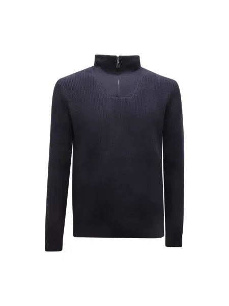 Sweter Alpha Studio wełniany niebieski