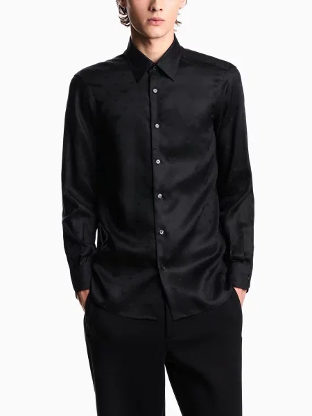 Сорочка Emporio Armani ліоцелл чорний