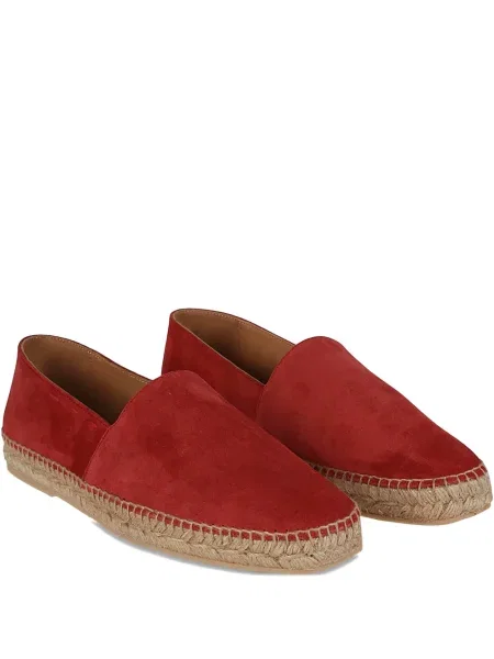 Espadrile Kiton din piele roșu