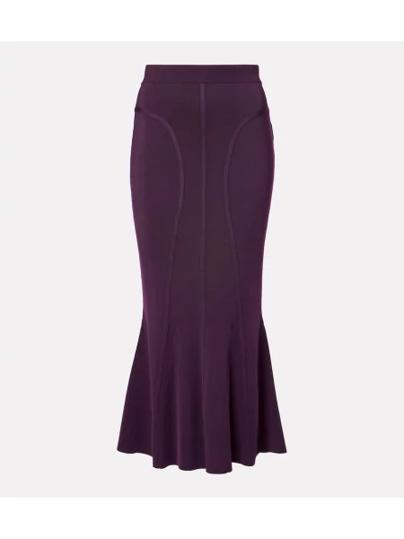 Cu peplum fusta maxi Nina Ricci violet
