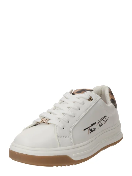 TOM TAILOR Tenisky hnědá / černá bílá