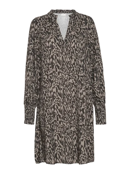 Kaffe Rochie KA Mathilde gri / gri taupe negru