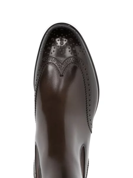 Botine chelsea Santoni din piele maro