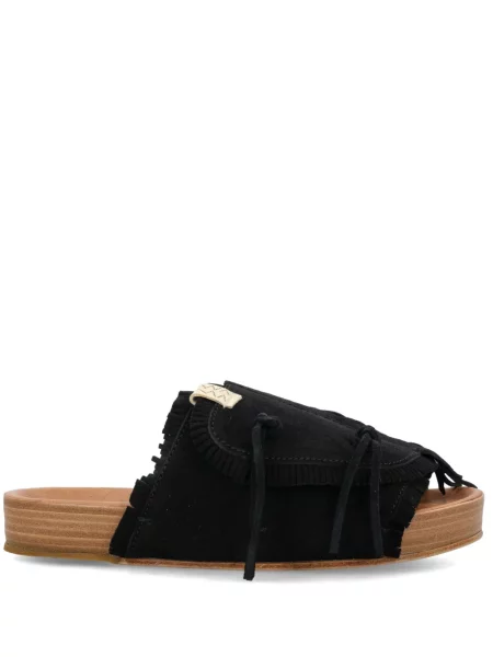 Papuci Visvim din piele de căprioară negru