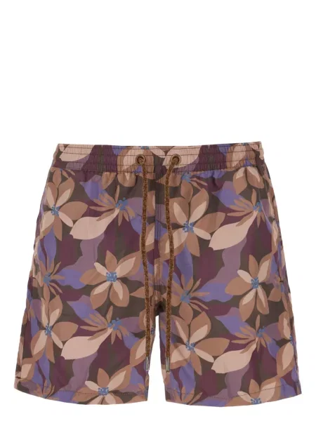 Kupaće gaće 4ff s cvjetnim printom s printom smeđa