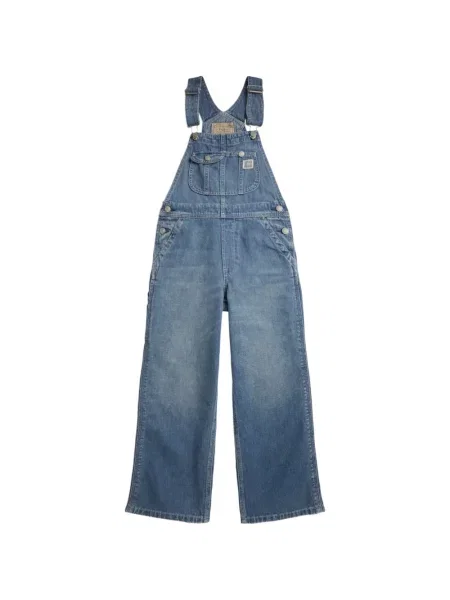 Kombinezon jeansowy dziecięcy Polo Ralph Lauren niebieski