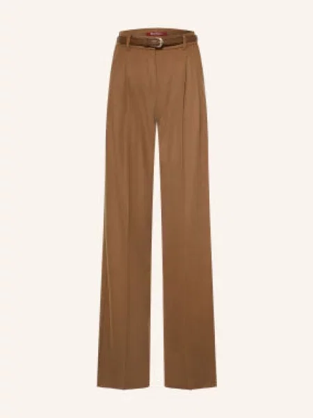 Max Mara Studio Marlene Kalhoty Cocco koňaková