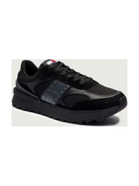 Tommy Jeans Sneakers TJM TECHNICAL RUNNER ESS cu adaos de piele negru