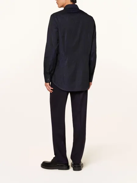 Etro Brokátová Košile Slim Fit tmavě modrá