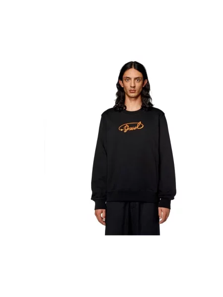 Bluza z kapturem Diesel z kapturem czarna